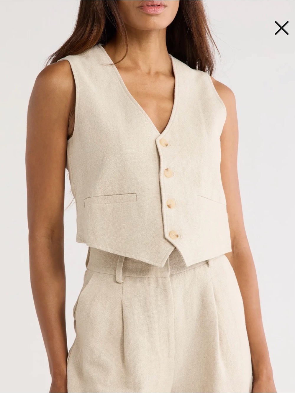 Alix Linen & Cotton Vest